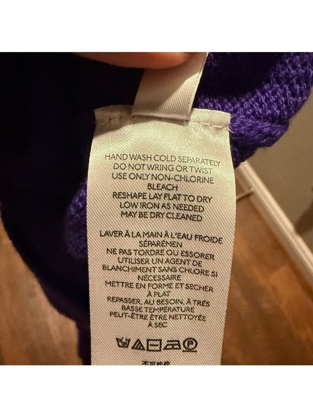 ANTHROPOLOGIE Maeve Kiara wool blend purple sweater. Size L - Picture 7 of 7